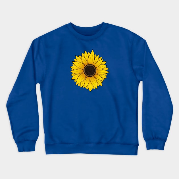 Sunflower (Small Print) Crewneck Sweatshirt by Aeriskate